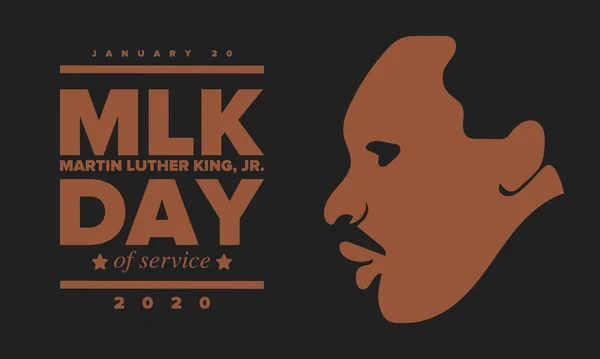 Día Servicio Mlk Honor Martin Luther King Celebrado Anualmente Estados — Vector de stock