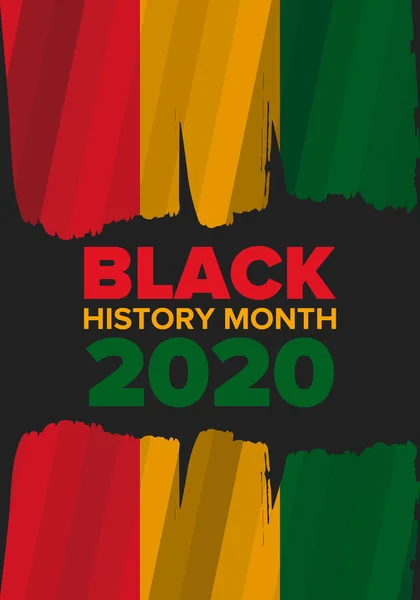 黒い歴史の月 アフリカ系アメリカ人の歴史 毎年お祝いだ 2月にアメリカとカナダで 10月にイギリスで ポスター カード バナー ベクターイラスト — ストックベクタ