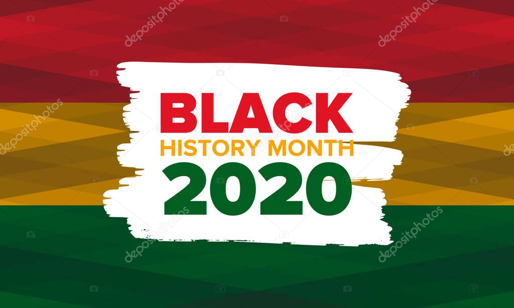 Black History Month. African American History. Celebrated annual. In February in United States and Canada. In October in Great Britain. Poster, card, banner, background. Vector illustration