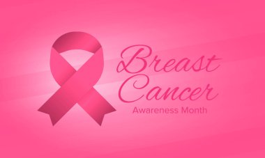 Meme Kanseri Farkındalığı Ayı. Pembe Ekim. Pembe kurdele. Kadın sağlık hizmetleri. Yıllık kutlama. Sağlık konsepti. Kız dayanışması. Kanseri önleme. Kadın hastalıkları. Poster, afiş ve arkaplan. Vektör