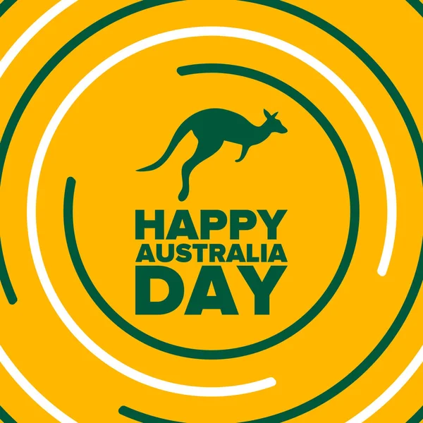 День Австралии Национальный Счастливый Праздник Отмечается Ежегодно Января Австралийские Патриотические — стоковый вектор