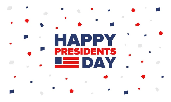 Happy Presidents Day United States Washington Birthday Federal Holiday America — Stock Vector