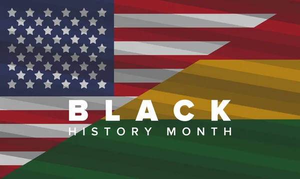 Mese Della Storia Nera Storia Afroamericana Celebrato Ogni Anno Febbraio — Vettoriale Stock