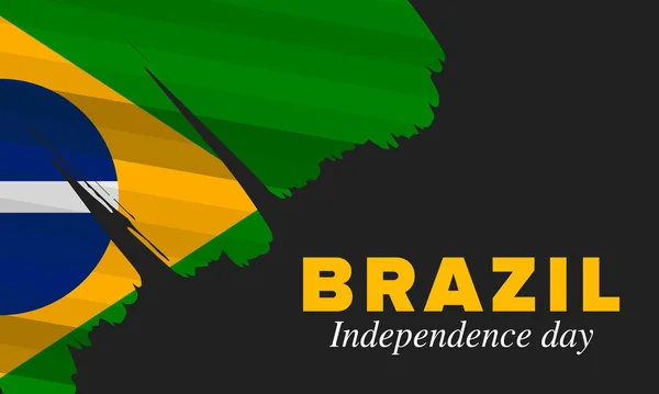 Día Independencia Brasil Feliz Fiesta Nacional Día Libertad Celebrar Anual — Vector de stock