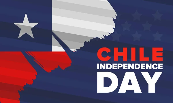 Dzień Niepodległości Chile Wesołych Świąt Narodowych Fiesta Patrias Dzień Wolności — Wektor stockowy