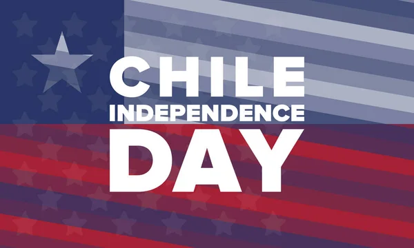 기념일 국경일 애국자들 자유의 칠레의 디자인 포스터 — 스톡 벡터