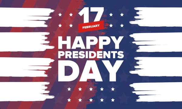 Happy Presidents Day United States Washington Birthday Federal Holiday America — Stock Vector