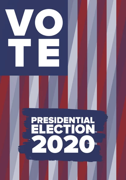 미국의 대통령 2020 우리의 애국적 미국적 포스터 일러스트 — 스톡 벡터