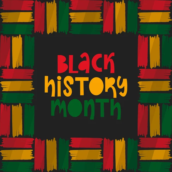 Mes Historia Negra African American History Celebrado Anual Febrero Estados — Vector de stock