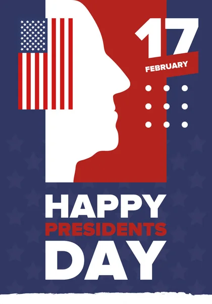 Happy Presidents Day United States Washington Birthday Federal Holiday America — Stock Vector