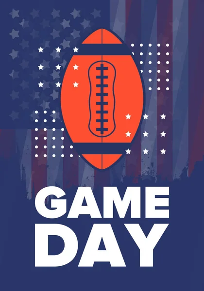 Game Day American Football Playoff Super Bowl Party United States — Stock Vector