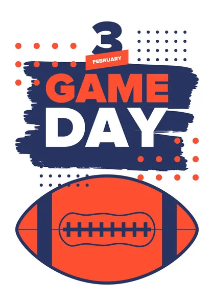 Game Day American Football Playoff Super Bowl Party United States — Stock Vector