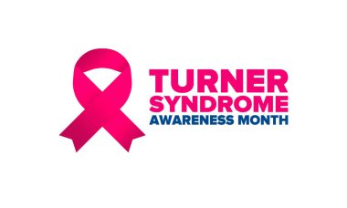 Turner Sendromu Farkındalık Ayı. Yıllığı Şubat 'ta kutlayın. Kadın sağlık hizmetleri. Kız dayanışması. Kanser kontrolü ve korunma. Kadın hastalıkları. Tıbbi sağlık hizmeti konsepti. Vektör posteri
