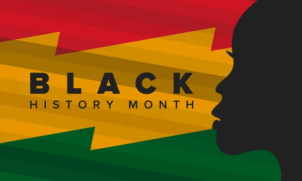 Siyahların Tarihi Ayı Afrikalı Amerikan Tarihi Yıllık Kutlama Şubat Amerika — Stok Vektör