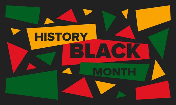 Μαύρος Μήνας Ιστορίας Αφρικανική Αμερικάνικη Ιστορία Γιορτάζουμε Κάθε Χρόνο Τον — Διανυσματικό Αρχείο