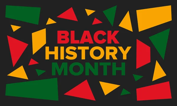 Mes Historia Negra African American History Celebrado Anual Febrero Estados — Vector de stock