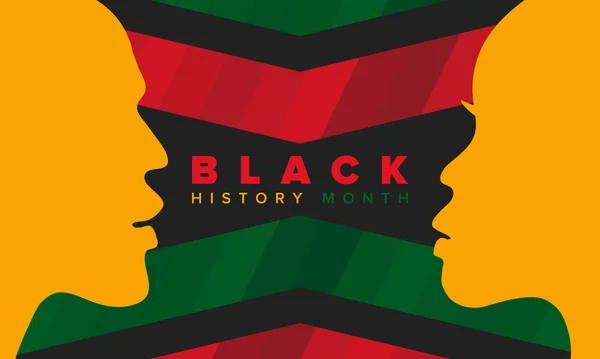 Mes Historia Negra African American History Celebrado Anual Febrero Estados — Vector de stock