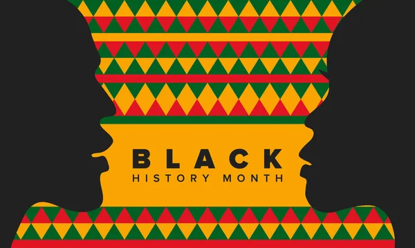 Месяц Чёрной Истории История Афроамериканцев Отмечается Ежегодно Феврале Сша Канаде — стоковый вектор
