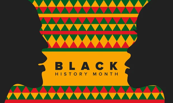 Mes Historia Negra African American History Celebrado Anual Febrero Estados — Vector de stock