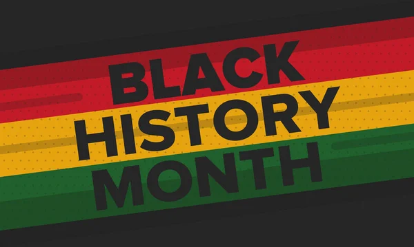 Mese Della Storia Nera Storia Afroamericana Celebrato Ogni Anno Febbraio — Vettoriale Stock