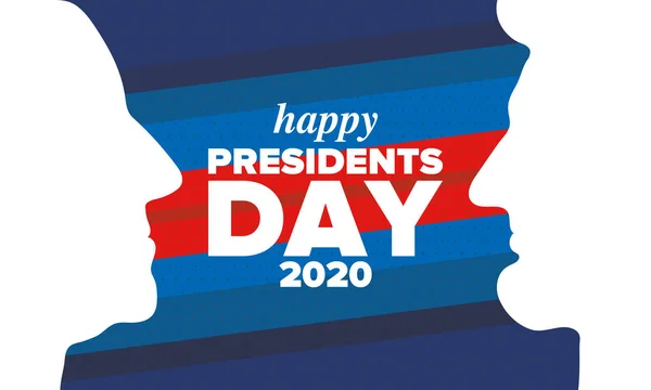 Feliz Día Los Presidentes Estados Unidos Cumpleaños Washington Vacaciones Federales — Vector de stock