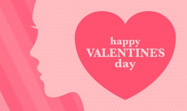 Happy Valentines Day. Celebrate annual in February 14. Romantic holiday for couple lovers. Valentines card with heart shape. Red and pink party design. Poster, card, banner and background. Vector