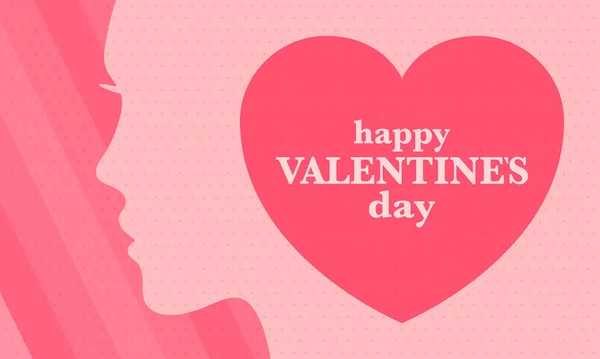 Happy Valentines Day Celebrate Annual February Romantic Holiday Couple Lovers — 스톡 벡터