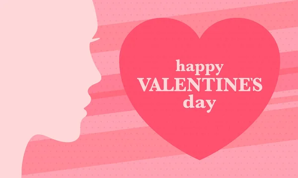 Happy Valentines Day Celebrate Annual February Romantic Holiday Couple Lovers — 스톡 벡터