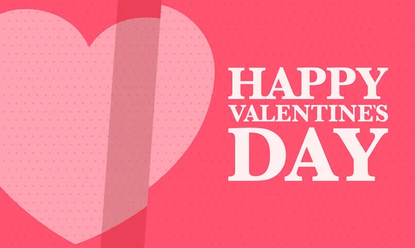 Fröhlicher Valentinstag Feiern Jährlich Februar Romantischen Urlaub Für Paare Liebhaber — Stockvektor