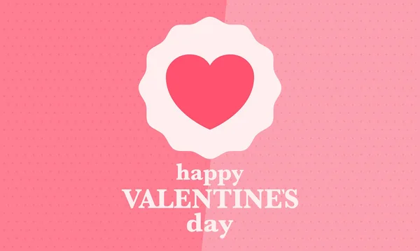 Happy Valentines Day Celebrate Annual February Romantic Holiday Couple Lovers — Stok Vektör