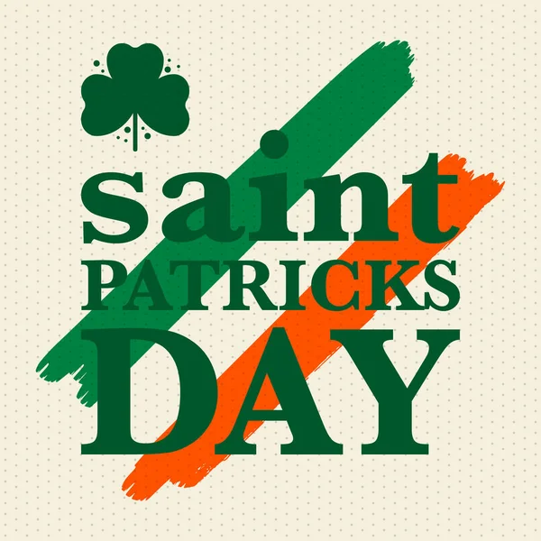 Днем Святого Патрика Традиционный Ирландский Праздник Празднуйте Ежегодное Марта Листья — стоковый вектор