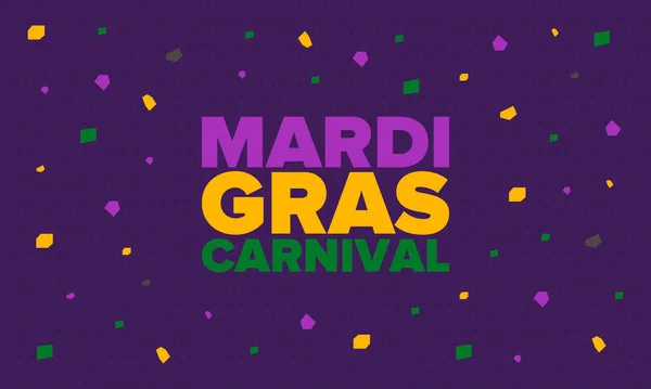 Carnaval Mardi Gras Nova Orleães Terça Feira Gorda Férias Tradicionais — Vetor de Stock