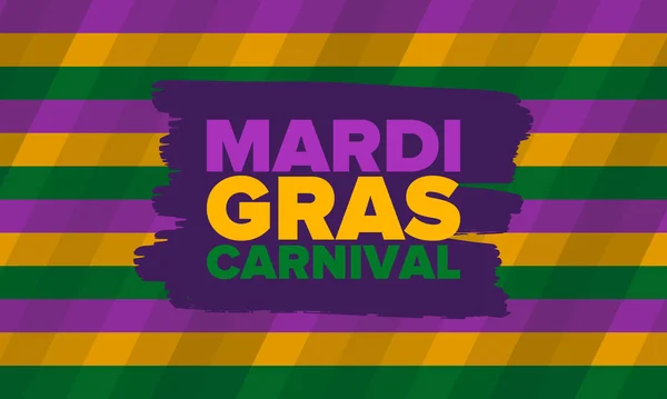 Mardi Gras Karneval New Orleans Fet Tisdag Traditionell Semester Firande — Stock vektor