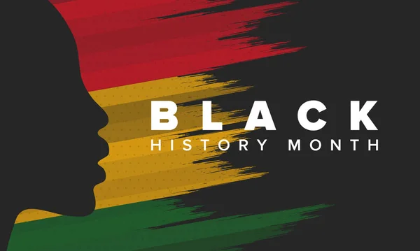 Mes Historia Negra African American History Celebrado Anual Febrero Estados — Vector de stock