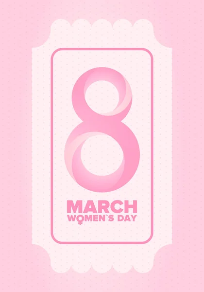 Glücklicher Frauentag Internationaler Feiertag Der Weiblichen Solidarität Der März Gefeiert — Stockvektor