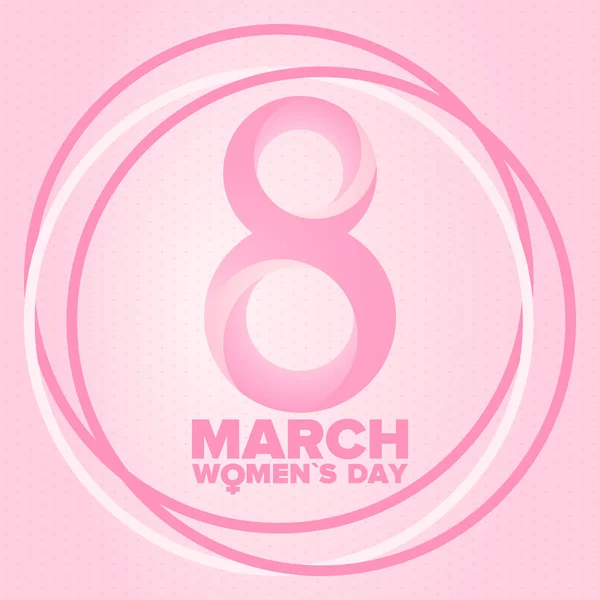 节日快乐 3月8日是国际声援妇女日 妇女的权利 女孩的权力 女性标志 横幅和背景 矢量说明 — 图库矢量图片