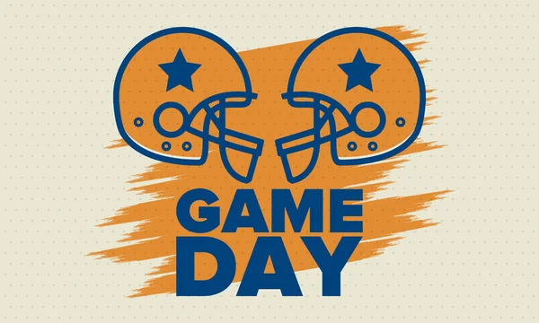 Game Day American Football Playoff Super Bowl Party United States — Stock Vector