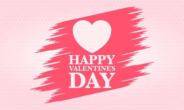 Happy Valentines Day Celebrate Annual February Romantic Holiday Couple Lovers — 스톡 벡터