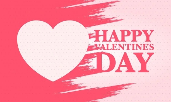 Happy Valentines Day Celebrate Annual February Romantic Holiday Couple Lovers — 스톡 벡터