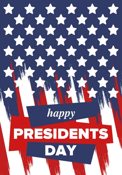 Happy Presidents Day United States Washington Birthday Federal Holiday America — Stock Vector