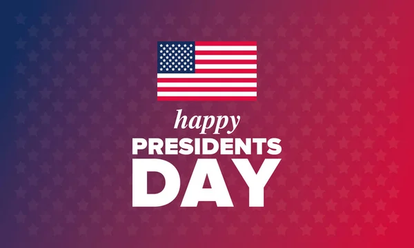 Joyeuse Journée Des Présidents Aux États Unis Anniversaire Washington Fête — Image vectorielle