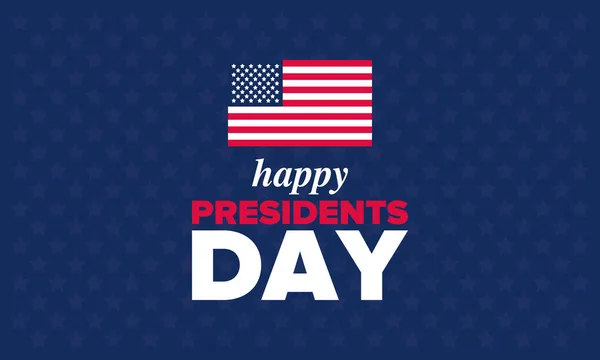 Ευτυχισμένη Ημέρα Των Προέδρων Στις Ηνωμένες Πολιτείες Γενέθλια Της Ουάσιγκτον — Διανυσματικό Αρχείο