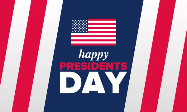 Joyeuse Journée Des Présidents Aux États Unis Anniversaire Washington Fête — Image vectorielle