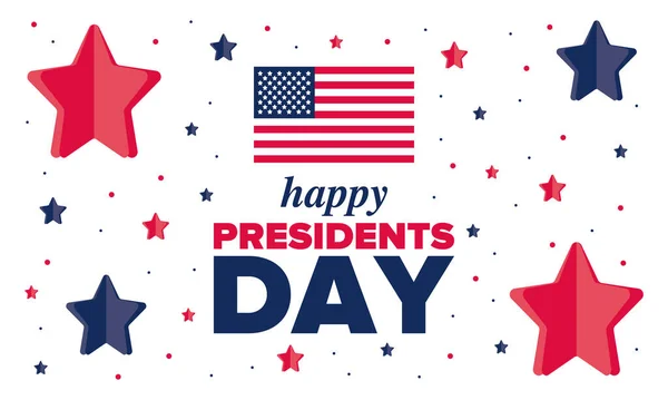 Joyeuse Journée Des Présidents Aux États Unis Anniversaire Washington Fête — Image vectorielle