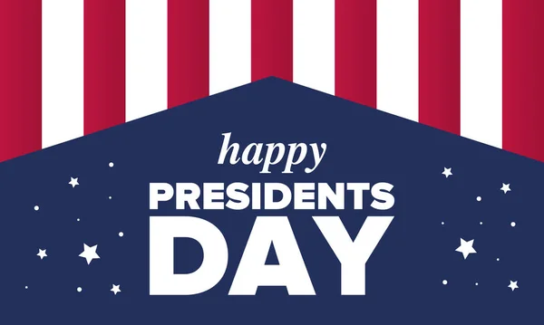 Feliz Día Los Presidentes Estados Unidos Cumpleaños Washington Vacaciones Federales — Vector de stock