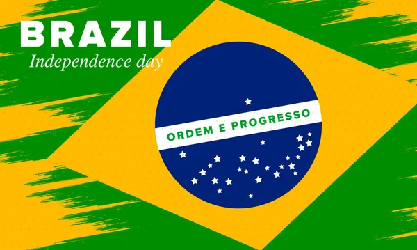 Dzień Niepodległości Brazylii Wesołych Świąt Dzień Wolności Świętować Corocznie Dniu — Wektor stockowy
