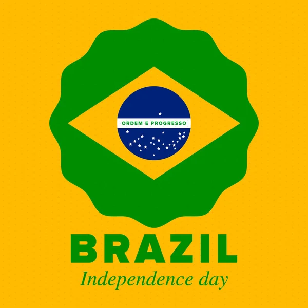 Día Independencia Brasil Feliz Fiesta Nacional Día Libertad Celebrar Anual — Vector de stock