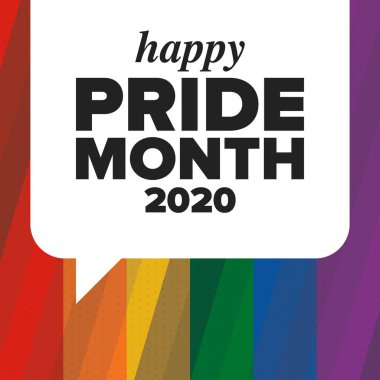 Haziran ayında LGBT Gurur Ayı. Lezbiyen Gey Biseksüel Transseksüel. Yıllık kutlama. LGBT bayrağı. Gökkuşağı aşk konsepti. İnsan hakları ve hoşgörü. Poster, kart, afiş ve geçmiş. Vektör ilüstrasyonu