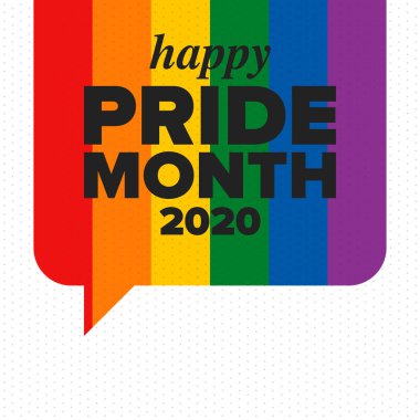 Haziran ayında LGBT Gurur Ayı. Lezbiyen Gey Biseksüel Transseksüel. Yıllık kutlama. LGBT bayrağı. Gökkuşağı aşk konsepti. İnsan hakları ve hoşgörü. Poster, kart, afiş ve geçmiş. Vektör ilüstrasyonu
