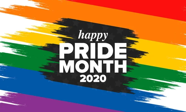 Lgbt Pride Month June Лесбійський Гей Бісексуал Трансгендерний Щорічно Святкується — стоковий вектор